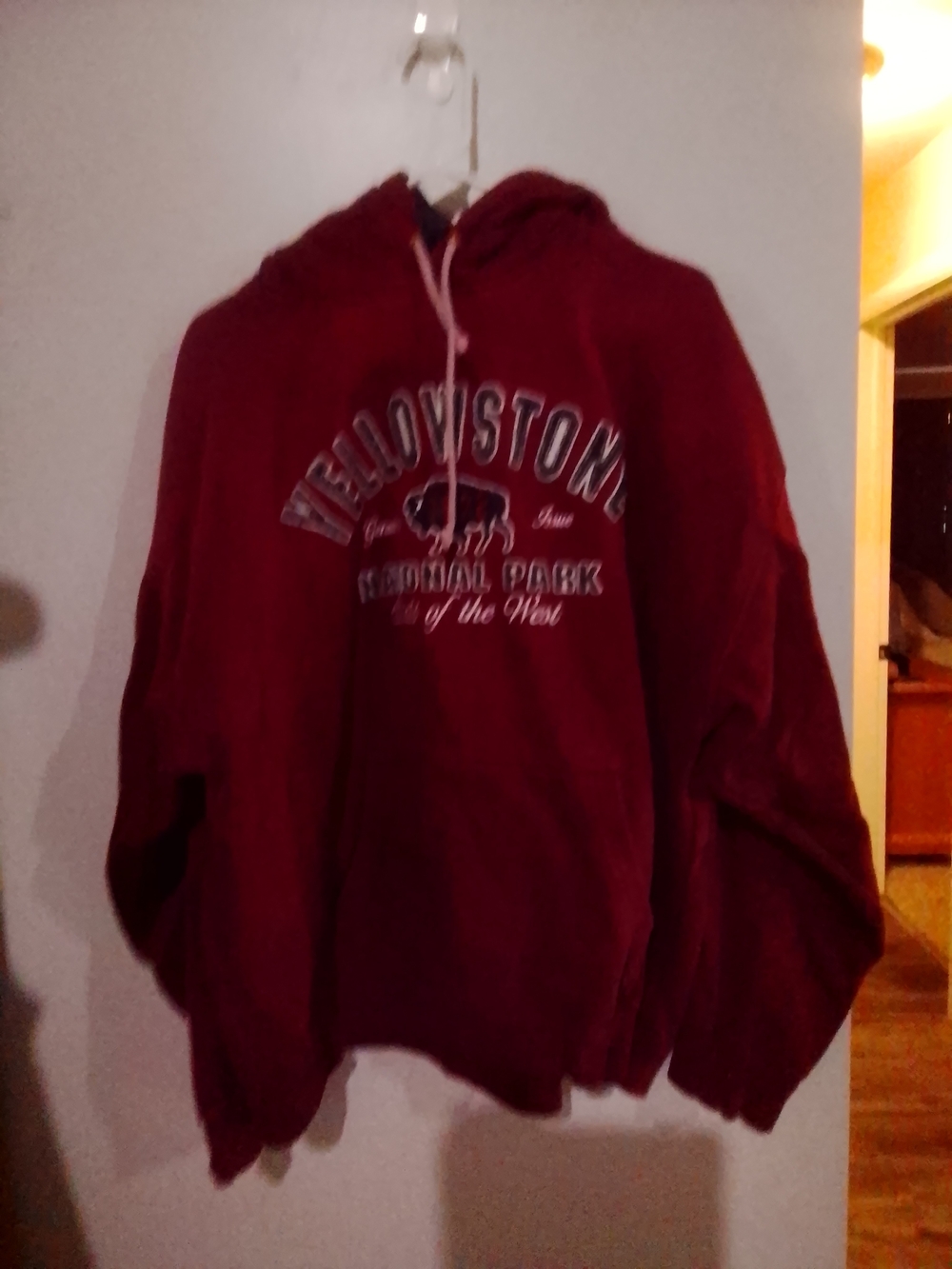 Maroon Yellowstone Graphic Pullover Hoodie